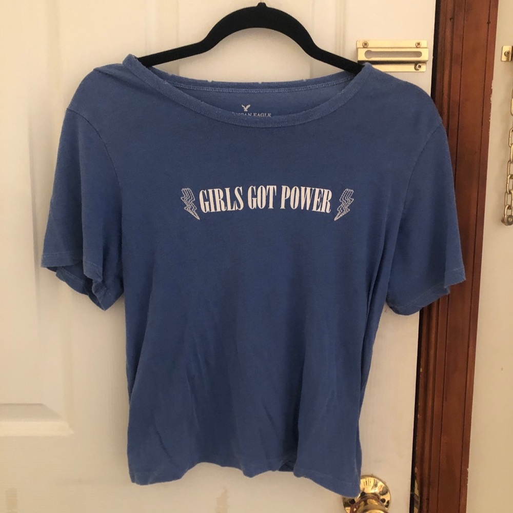 Blue graphic tee